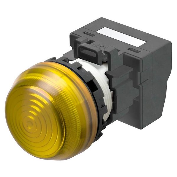 M22N Indicator, Plastic semi-spherical, Yellow, Yellow, 24 V, push-in image 3