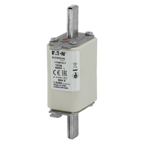 Fuse-link, high speed, 40 A, AC 660 V, DIN 0, aR, DIN, IEC, single indicator, live gripping lugs image 13