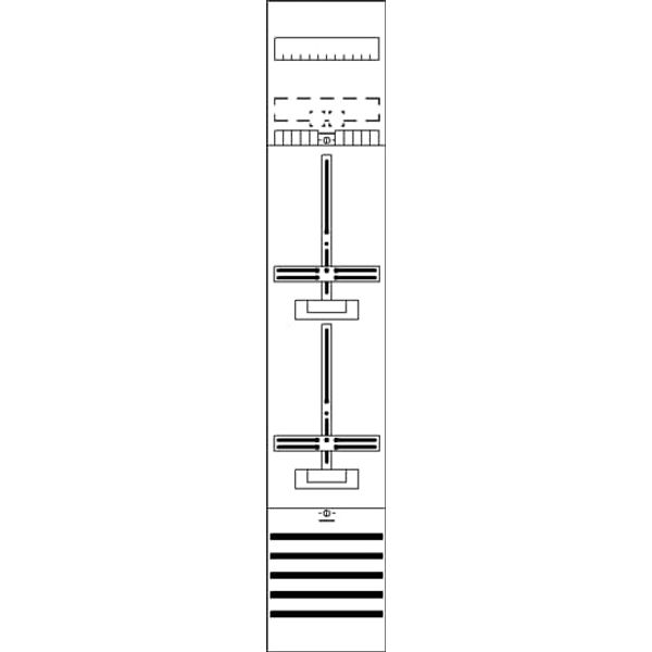 DF19A2XS Meter panel, Field width: 1, Rows: 0, 1350 mm x 250 mm x 160 mm, IP2XC image 61