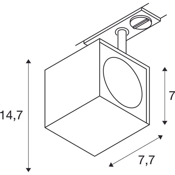 ALTRA DICE SPOT, GU10, .50W, 1-ph.adapter, square, grey image 3