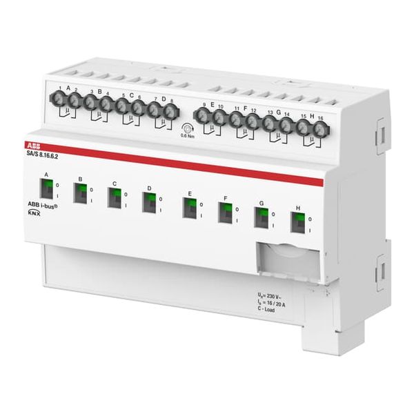 SA/S8.16.6.2 Switch Actuator, 8-fold, 16 A, C-Load, Energy Function, MDRC image 5