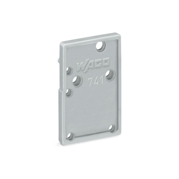 End plate snap-fit type 1.5 mm thick gray image 1