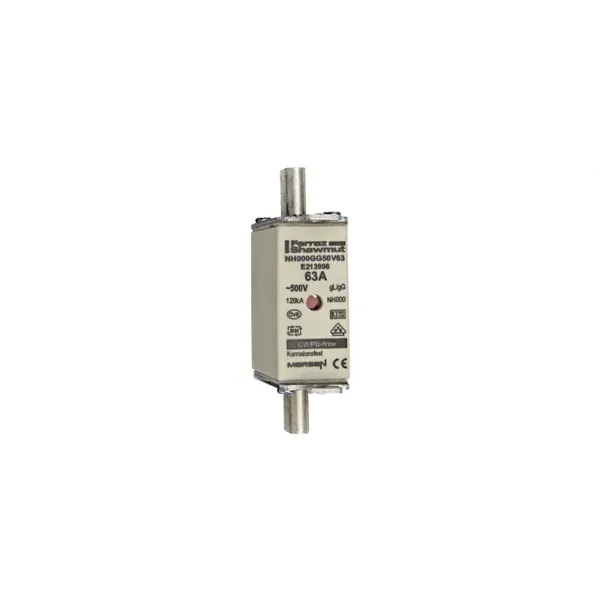 Fuse-link NH000 gG 500VAC 63A live tags Double indicator image 2