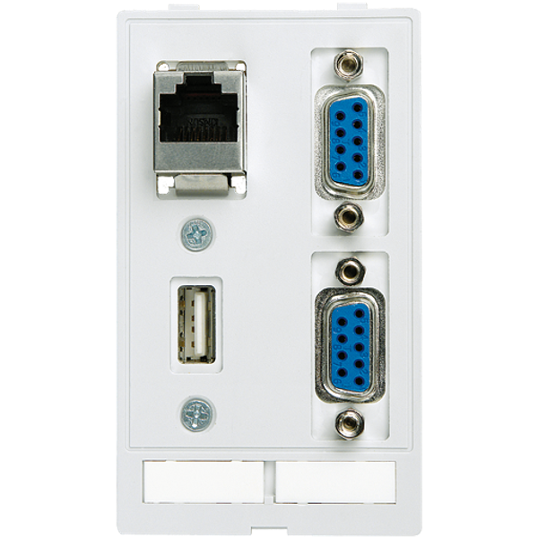 MODLINK MSDD DATA  INSERT 2×SUB-D9 female/female + 1×RJ45 + 1xUSB-A image 1