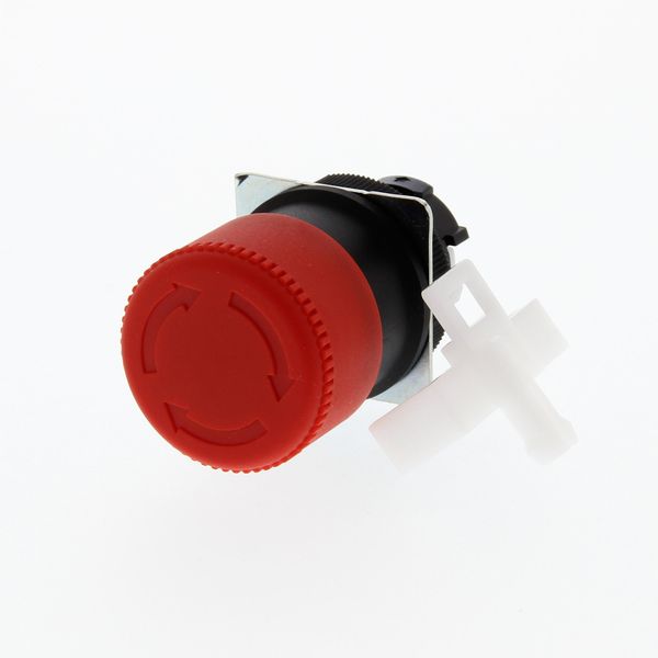 Emergency stop switch, non-illuminated, 30 mm dia., push-lock/turn-res A22E2006D image 1