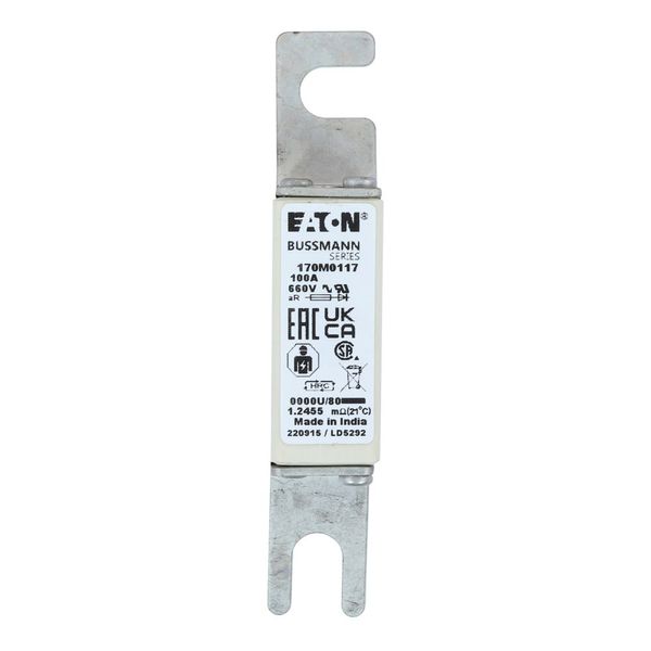 Fuse-link, high speed, 16 A, AC 660 V, size 0000, 18 x 19 x 100 mm, gR, UL, visual indicator image 14