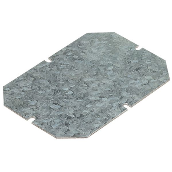 Mounting plate - for boxes 130x130 mm - galvanized steel - 1.5 mm thick image 1