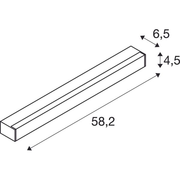 SIGHT LED, wall and ceiling light, with switch, 600mm, black image 2