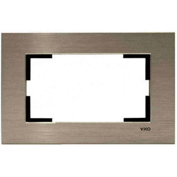 Novella Accessory Aluminium - Bronze Two Gang Flush Mounted Frame image 1