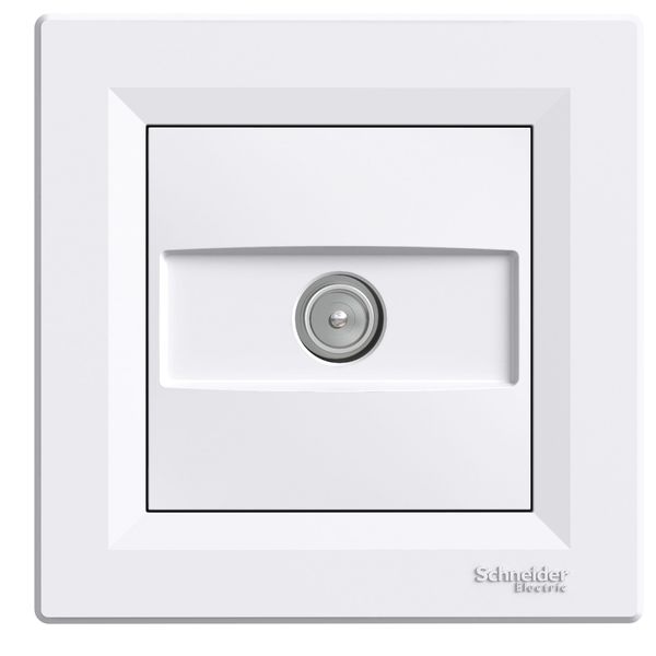 Asfora, TV socket intermediate, 8dB, white image 3