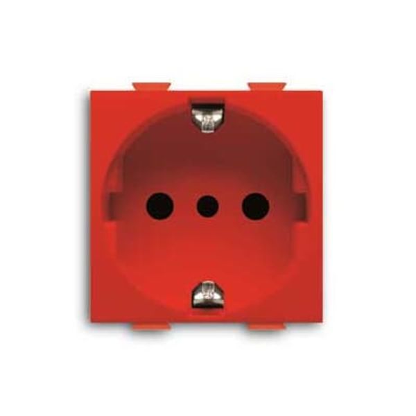 2P+E socket outlets, 16A - 250V~, P30 type, RED Italian type P30 Red - Chiara image 1