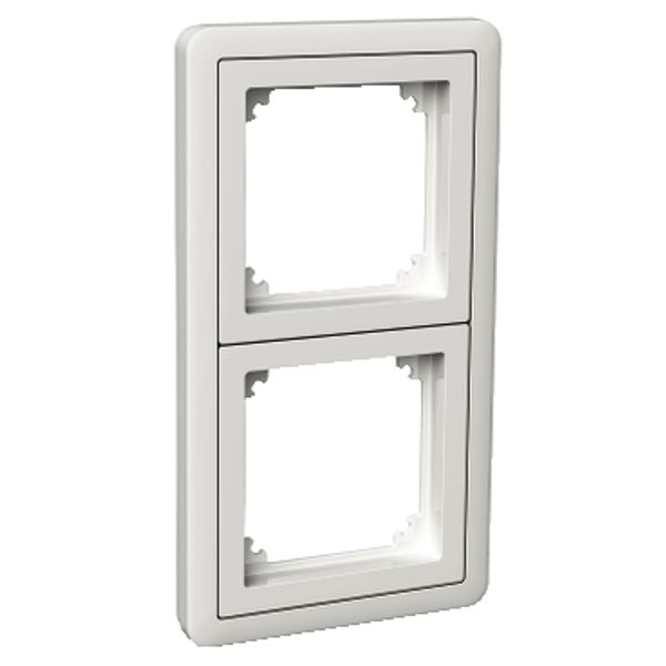 Exxact Combi 2-gang frame white image 3