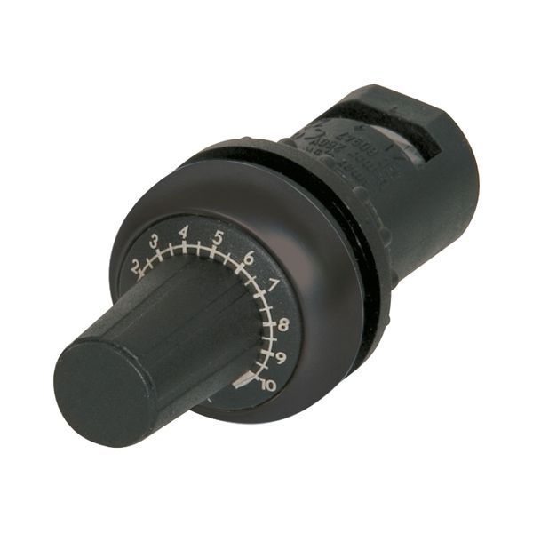 Potentiometer, Classical, M22, 22.5 mm, R 470 kΩ, P 0.5 W, Bezel: black image 5