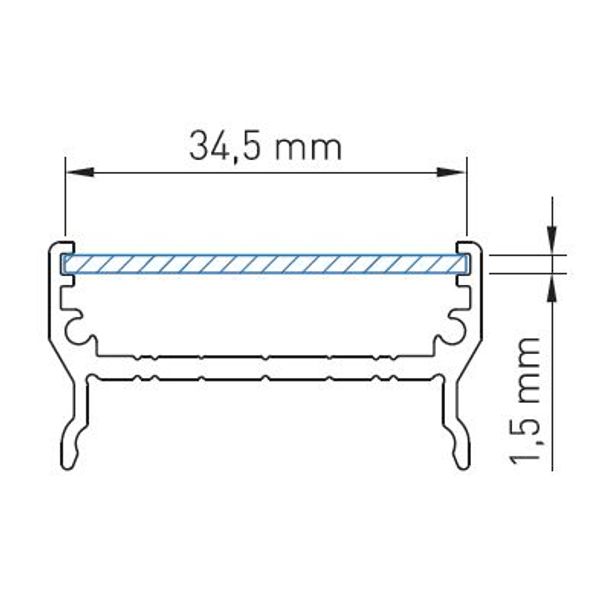 MF touch protection L-2000mm W-34,2mm H-2mm image 2