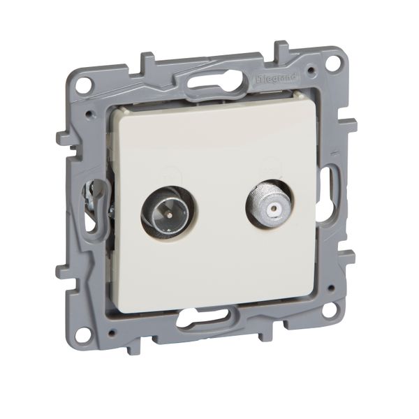 TV-SAT terminal socket Niloé - attenuation -10 dB - ivory image 1