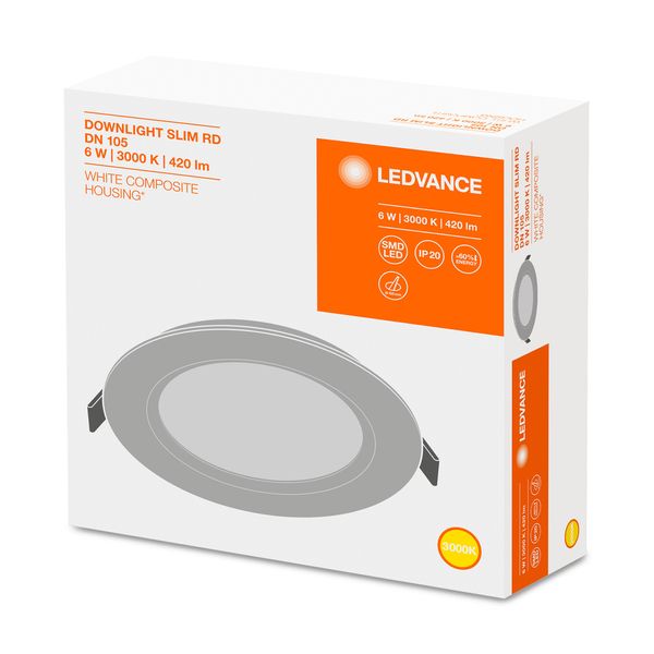 DOWNLIGHT SLIM ROUND 105 6 W 3000 K WT image 12