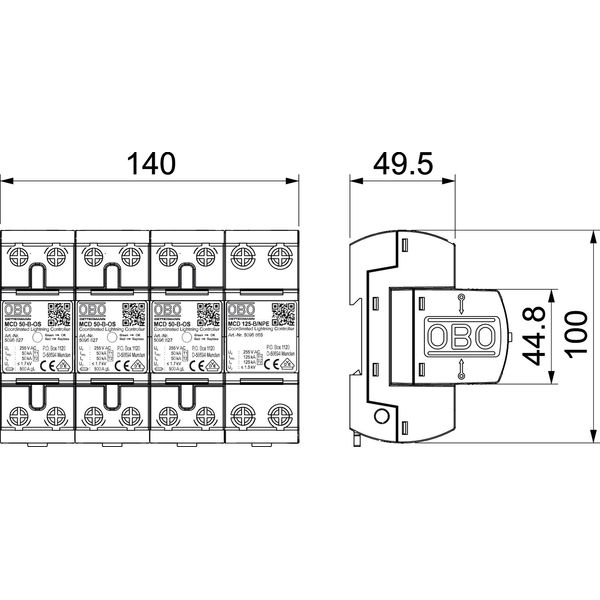 MCD 50-B 3+1-OS CoordinatedLightningController set with function display 255V image 2