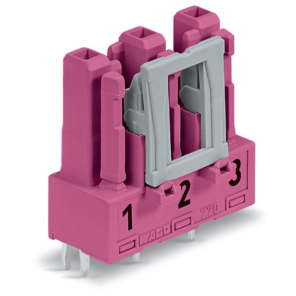 Socket for PCBs straight 3-pole pink image 7