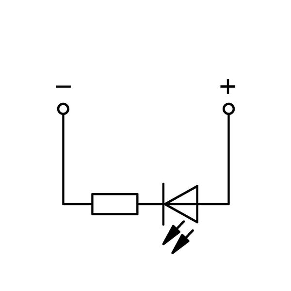 2-pin component carrier block LED (red) 24 VDC gray image 3