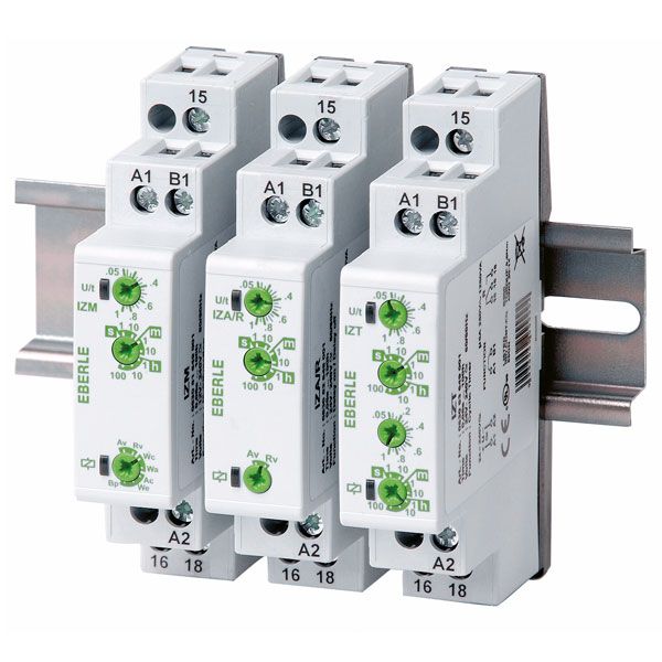 Installation time relay, clock UC 24-240 V, 1 changeover contact, 5 A, time range: 0.05 sec...100 hours image 1