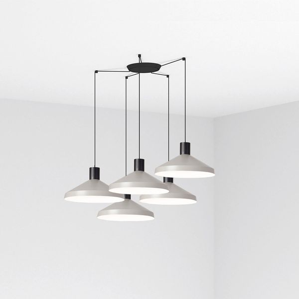 KOMBO GREY PENDANT LAMP ø400 1X E27 5L image 1