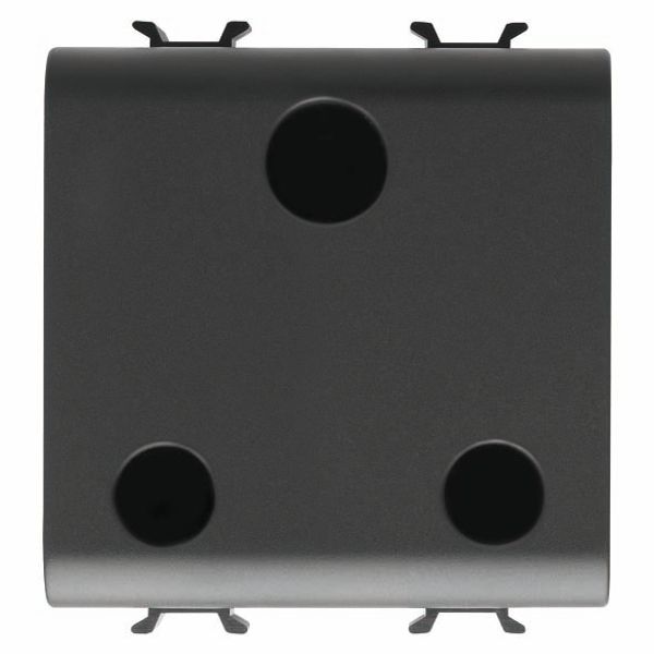 INDIAN/SOUTH AFRICAN STANDARD SOCKET-OUTLET 250V ac - 2P+E 16A - 2 MODULES - SATIN BLACK - CHORUSMART image 2