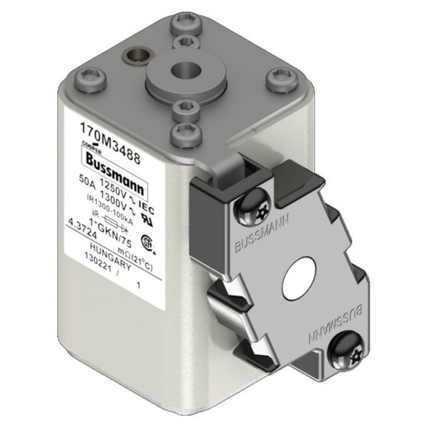 Fuse-link, high speed, 100 A, AC 690 V, compact size 1, 45 x 59 x 51 mm, aR, IEC, UL, single indicator image 3