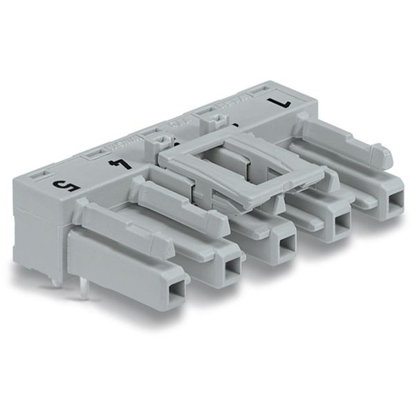 Socket for PCBs angled 5-pole gray image 5