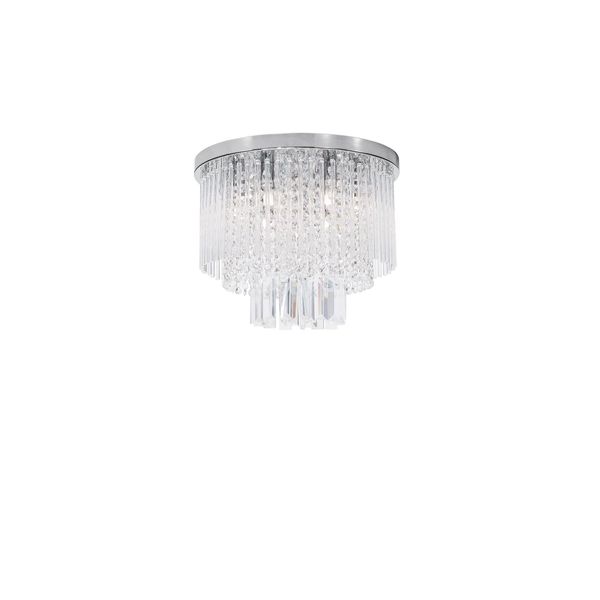 Chrome Metal Glass & K9 Crystal LED G9 6x5 Watt 230 Volt IP20 Bulb Excluded D: 35 H: 27 cm image 1