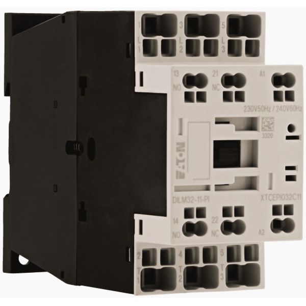 Contactor, 3 pole, 380 V 400 V 15 kW, 1 N/O, 1 NC, 230 V 50 Hz, 240 V 60 Hz, AC operation, Push in terminals image 2