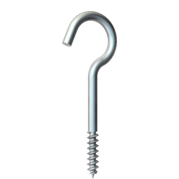 915 3.9x50 G  Ceiling hook, with wood thread, 3.9x50mm, Steel, St, galvanized, DIN EN 12329 image 1