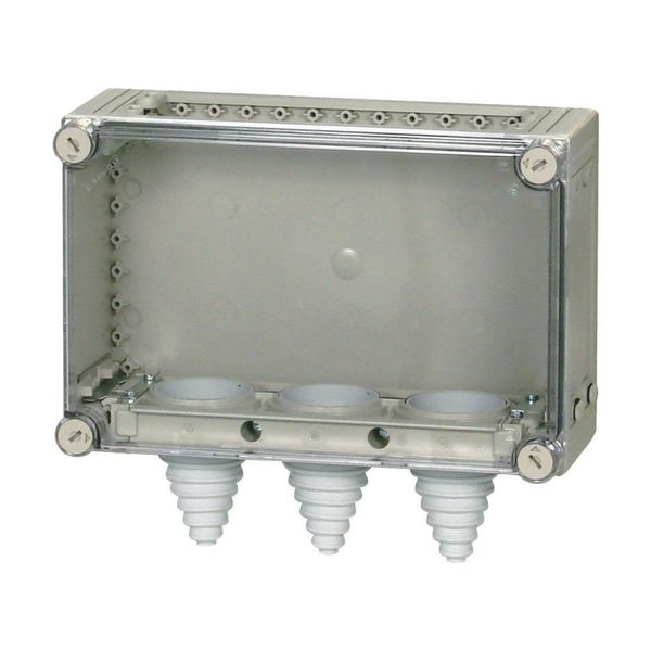 Panel enclosure, with gland plate and cable glands, HxWxD=250x375x150mm image 4