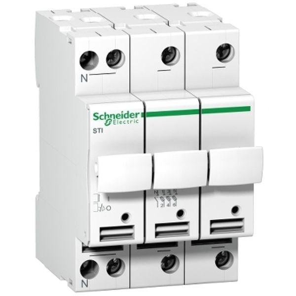 Acti 9 - fuse-disconnector STI - 3 poles + N - 25 A - for fuse 10.3 x 38 mm image 1