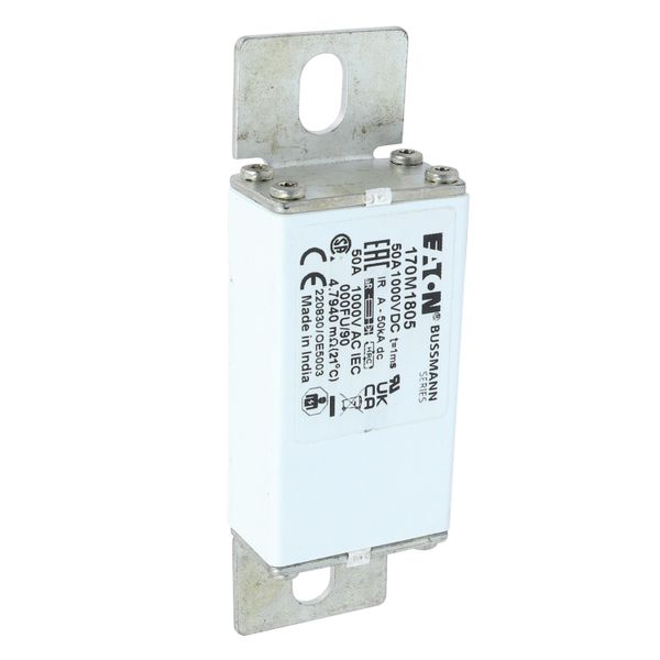 Fuse-link, high speed, 50 A, DC 1000 V, size 000, 24 x 36 x 115 mm, aR, IEC image 9