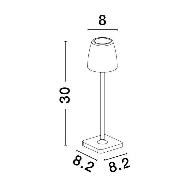 Sandy White Die-Casting Aluminium & Acrylic LED 2 Watt 207Lm 3000K IP54 Beam Angle 62O DC 5 Volt Switch On/Off USB Wire D: 8 H: 30 cm image 1