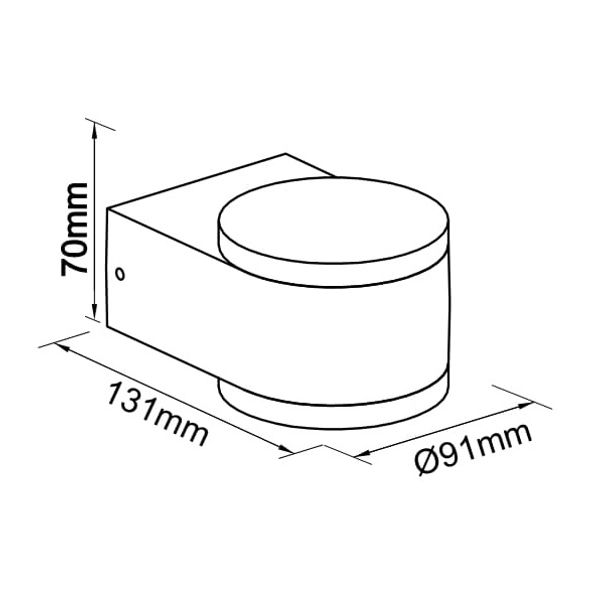 Zelda LED Medium Up/Down 12,5W 900lm 3000K IP54 anthracite image 2