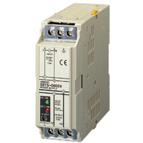 Power supply,  100 to 240 VAC input, 60 W 24 VDC 2.5A output, DIN rail image 3