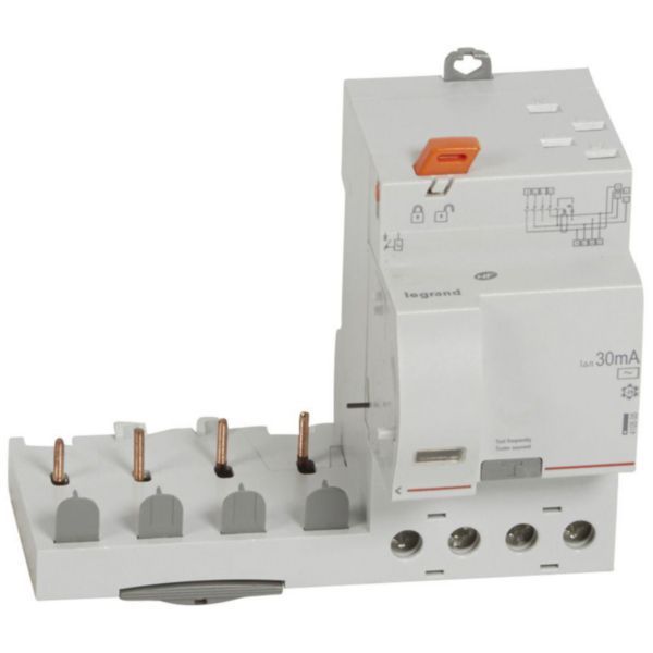 DX³ automatic adaptable differential block for circuit breaker 1 module per pole - 4P 400V~ - 40A - typeAC 30mA image 1