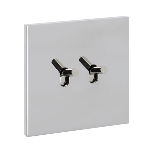 Art d'Arnould universe Epure double two-way switch or switch - mirror steel image 1