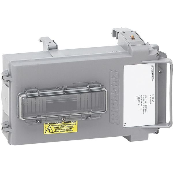 Insulating disconnection branch box for prefabricated electrical conduit MR - 125A with 11 module rail image 1