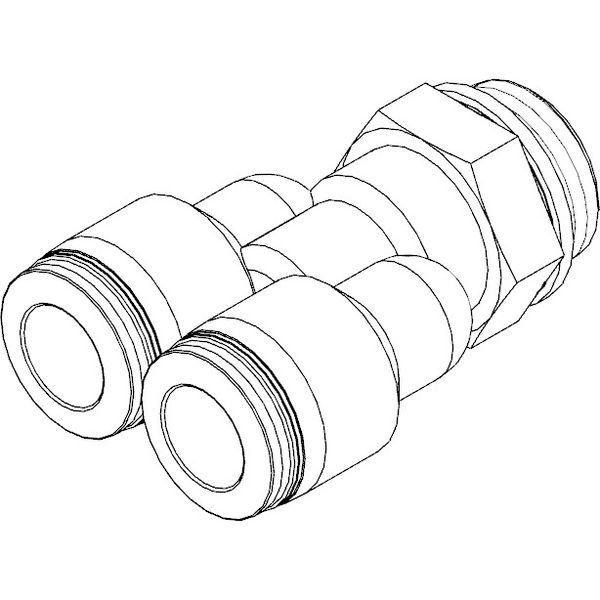 QSY-1/2-10 Push-in Y-fitting image 1