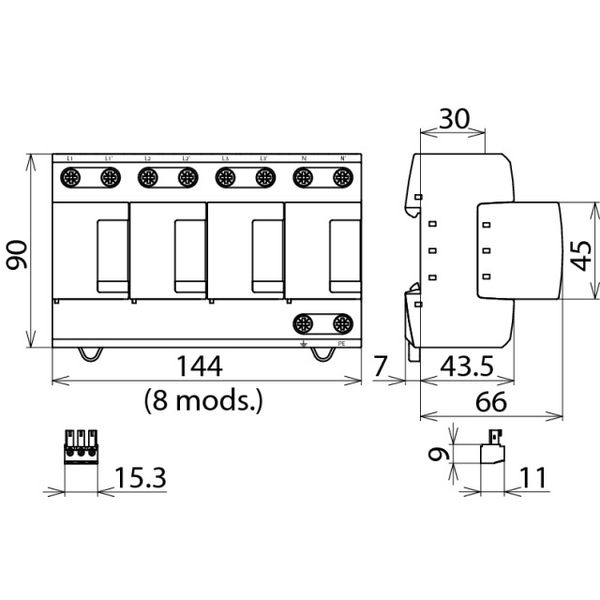 Multipole DEHNventil modular  type 1 and type 2 according to EN 61643- image 2