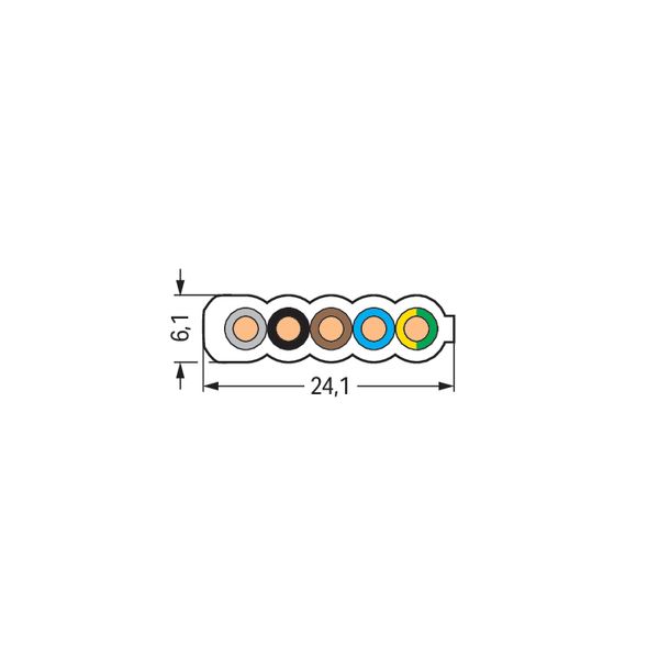 Flat cable B2ca 5G 2.5 mm² green image 4