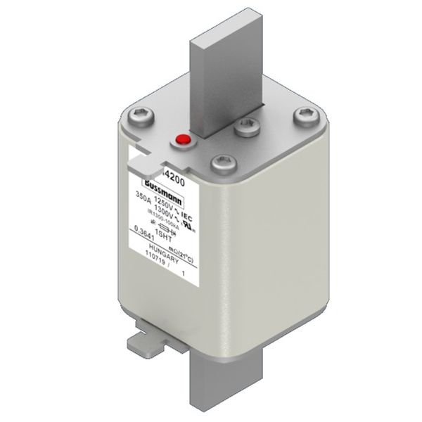 Fuse-link, high speed, 350 A, AC 1250 V, size 1, 53 x 63 x 135 mm, aR, IEC, single indicator image 2