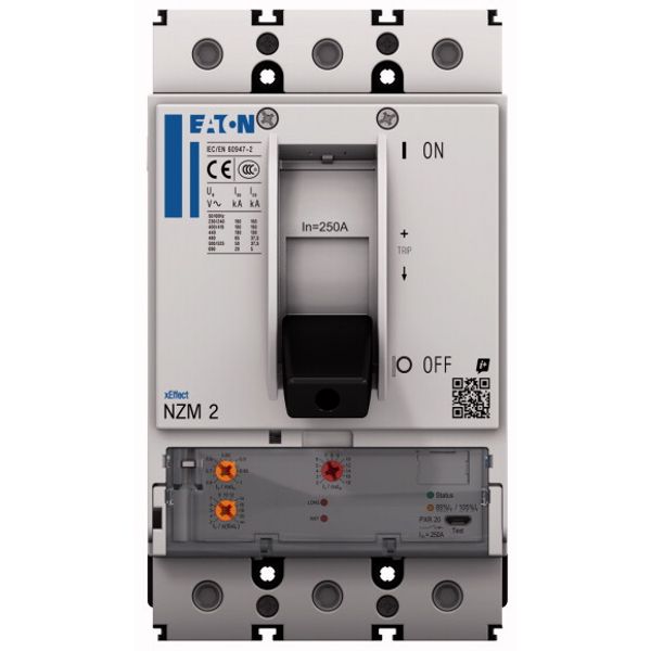 NZM2 PXR20 circuit breaker, 220A, 3p, plug-in technology image 1