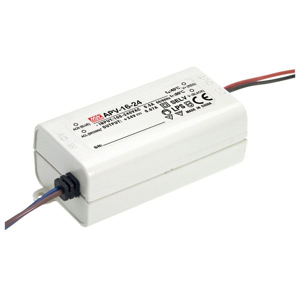 APV-16-24 Led driver, 16.08W, 24V, 0.67A CV, MEAN WELL image 1