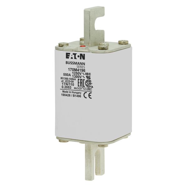 Fuse-link, high speed, 550 A, AC 1250 V, size 1, 53 x 66 x 138 mm, aR, DIN, IEC, type T indicator image 5