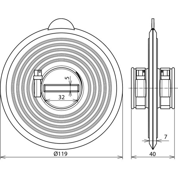 Sealing collar  water pressure-tight up to 1 bar for Fl 30x3.5mm image 2