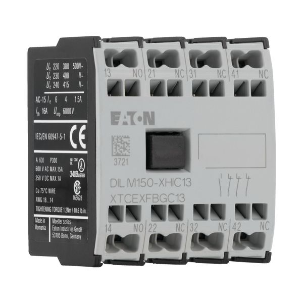 Auxiliary contact module, 4 pole, Ith= 16 A, 1 N/O, 3 NC, Front fixing, Spring-loaded terminals, DILMC40 - DILMC150 image 14