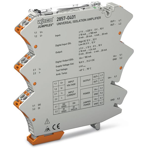 Isolation amplifier Bipolar current and voltage input signal Bipolar c image 1